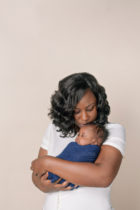 mother and baby, kiss on the head