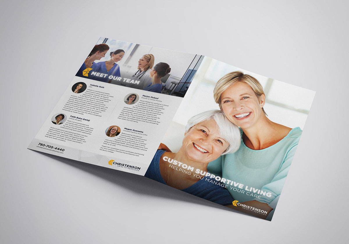 Brochure Design for Christenson Health Services, Print Design and Advertising Edmonton